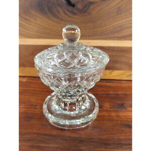 Vintage Leeber 8511 Heavy Lidded Crystal Candy Dish Sugar Bowl